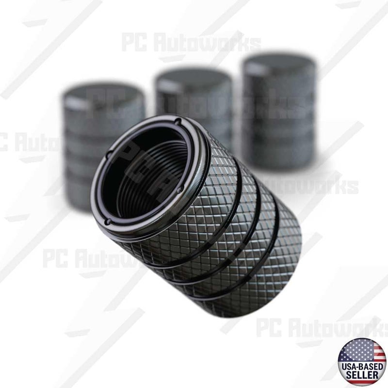 PC Autoworks Aluminum Tire Valve Stem Caps – Anti-Rust, Premium Anodized Aluminum, Corrosion-Resistant, Easy Install, Universal Fit for Car, Truck, Bike, SUV – 1 Pack/Set of 4 (Slate Gray) - Image 3